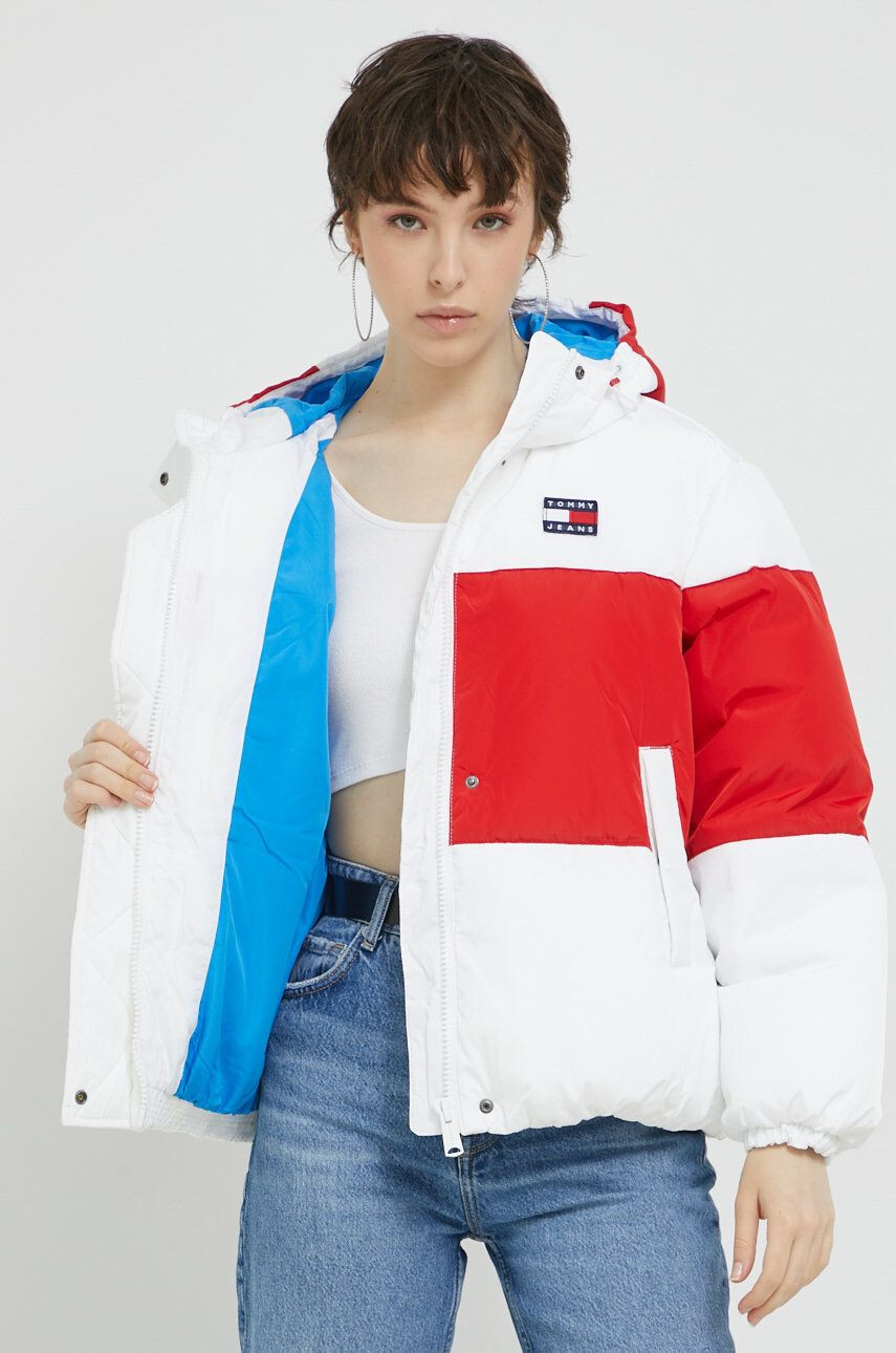 Tommy Jeans Bunda pánska čierna farba prechodná oversize - Pepit.sk