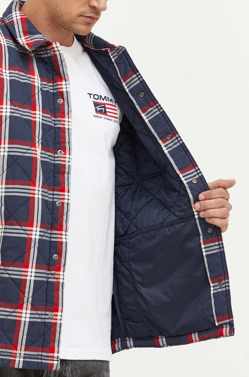 Tommy Jeans Bunda pánska tmavomodrá farba prechodná - Pepit.sk