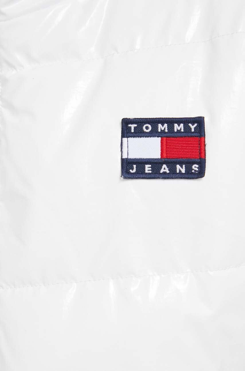 Tommy Jeans Bunda dámska biela farba zimná oversize - Pepit.sk