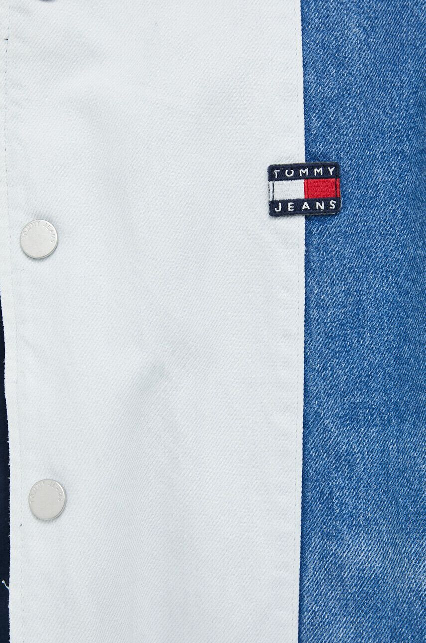 Tommy Jeans Bunda dámska červená farba zimná - Pepit.sk