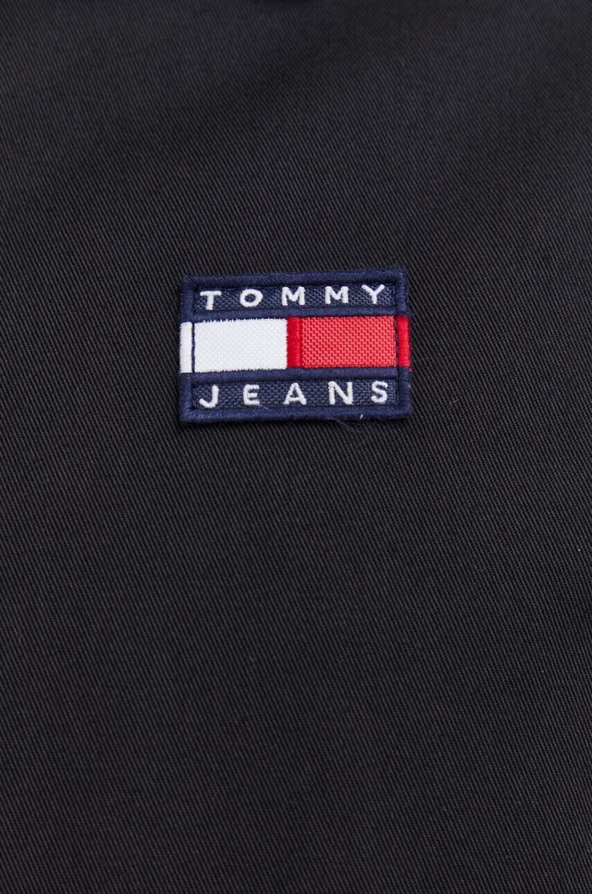 Tommy Jeans Bunda pánska čierna farba zimná oversize - Pepit.sk