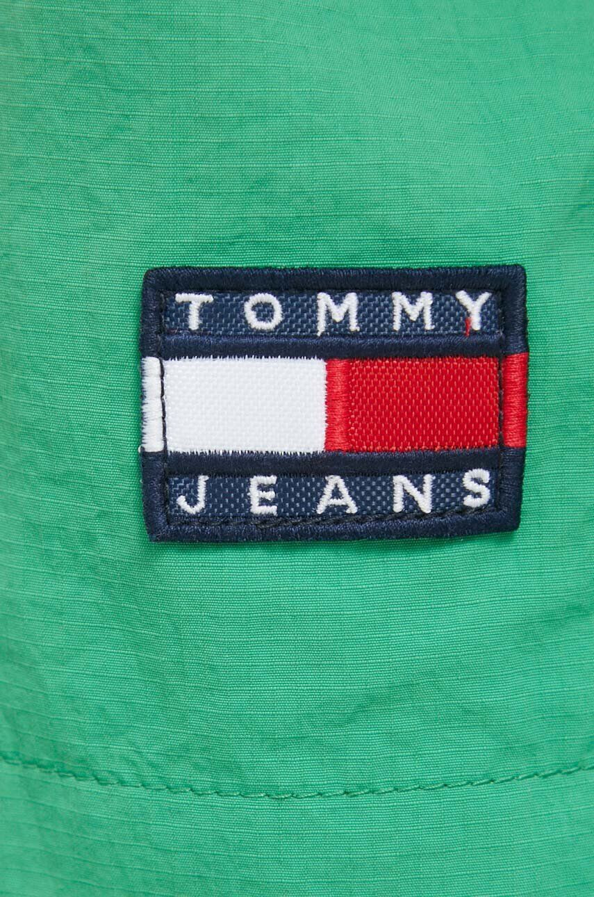 Tommy Jeans Bunda dámska šedá farba zimná oversize - Pepit.sk