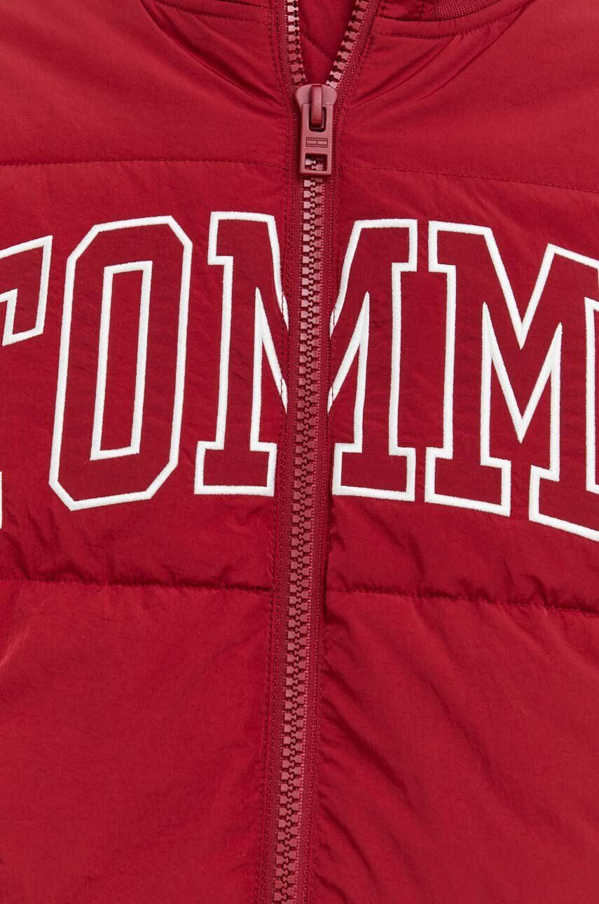 Tommy Jeans Bunda pánsky bordová farba prechodná - Pepit.sk