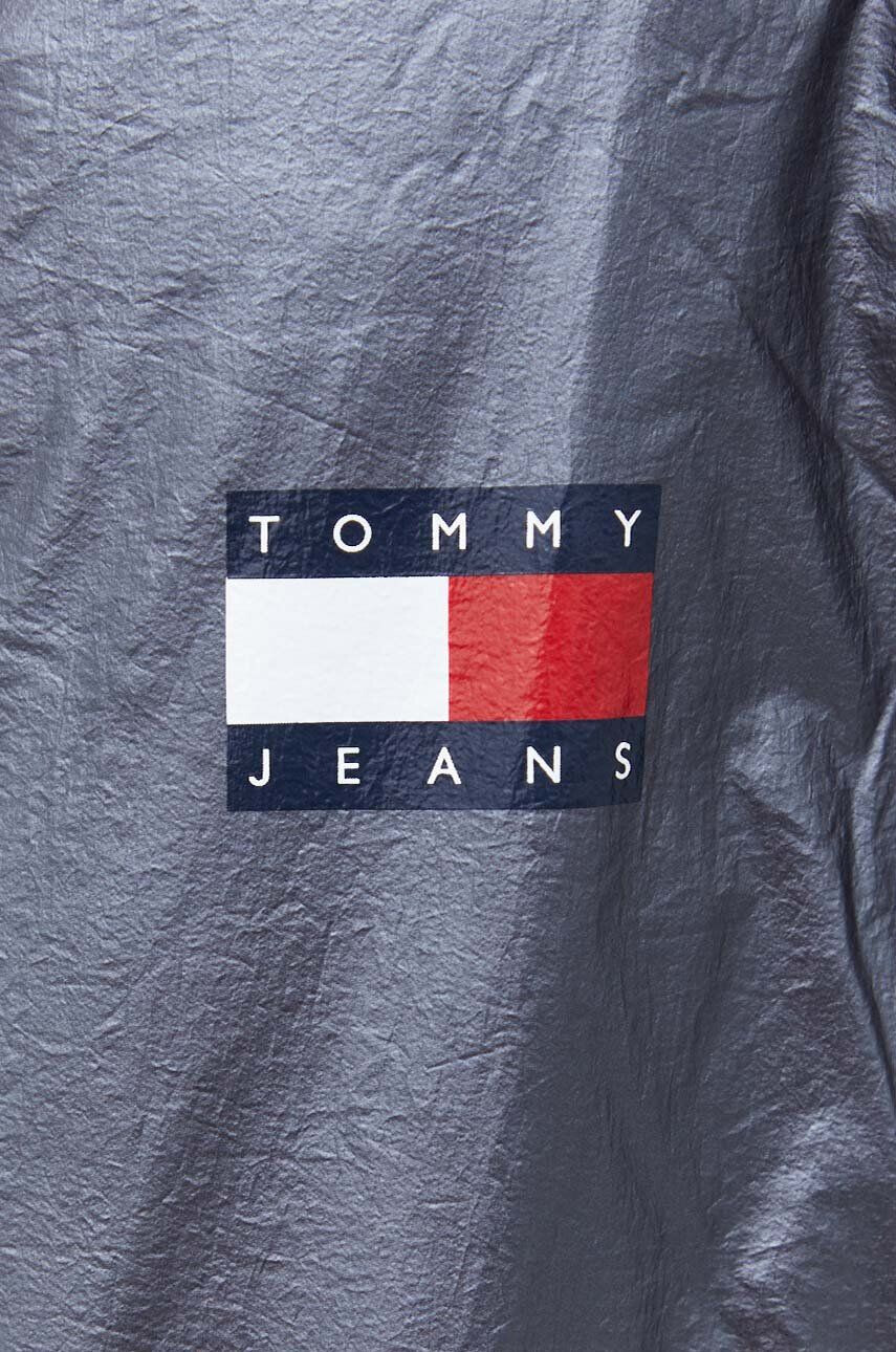 Tommy Jeans Bunda pánska šedá farba zimná oversize - Pepit.sk