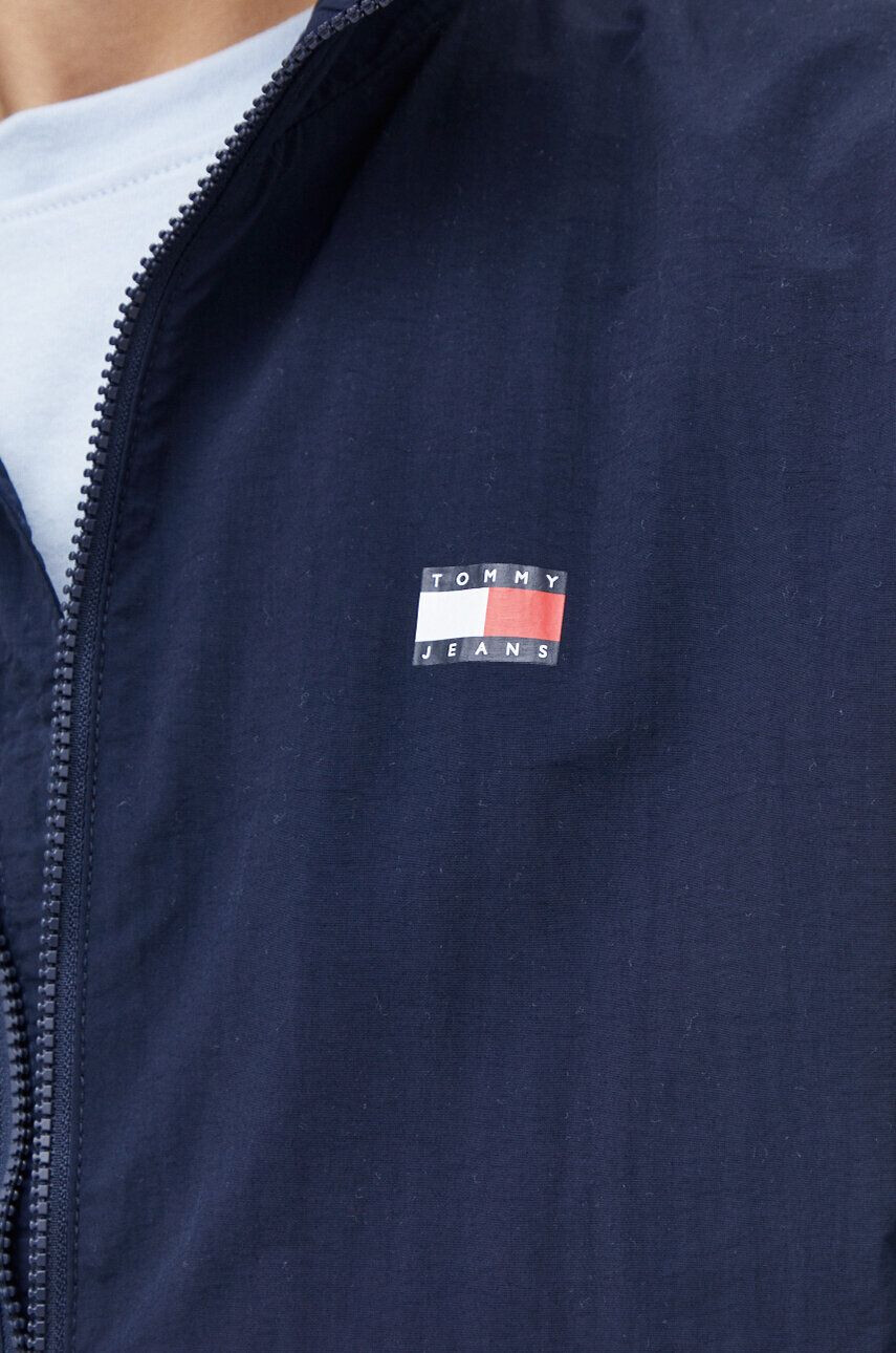 Tommy Jeans Bunda pánska tmavomodrá farba prechodná - Pepit.sk