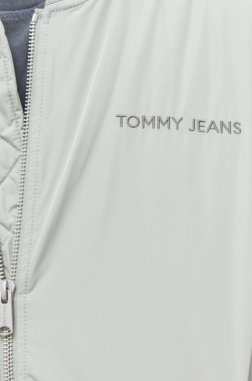 Tommy Jeans Bunda pánsky zelená farba prechodná - Pepit.sk