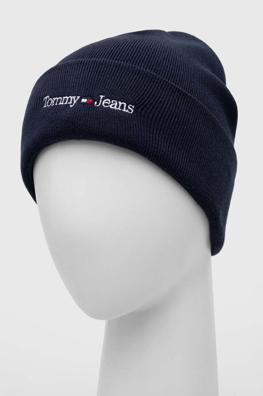 Tommy Jeans Čiapka tmavomodrá farba z hrubej pleteniny - Pepit.sk