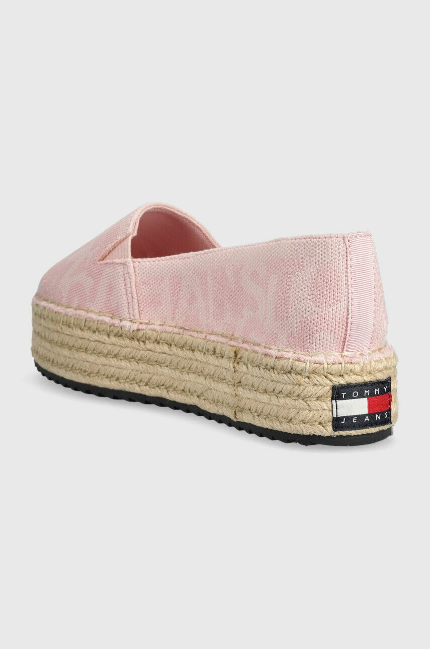 Tommy Jeans Espadrilky LOGOMANIA ESPADRILLE béžová farba na platforme EN0EN02079 - Pepit.sk