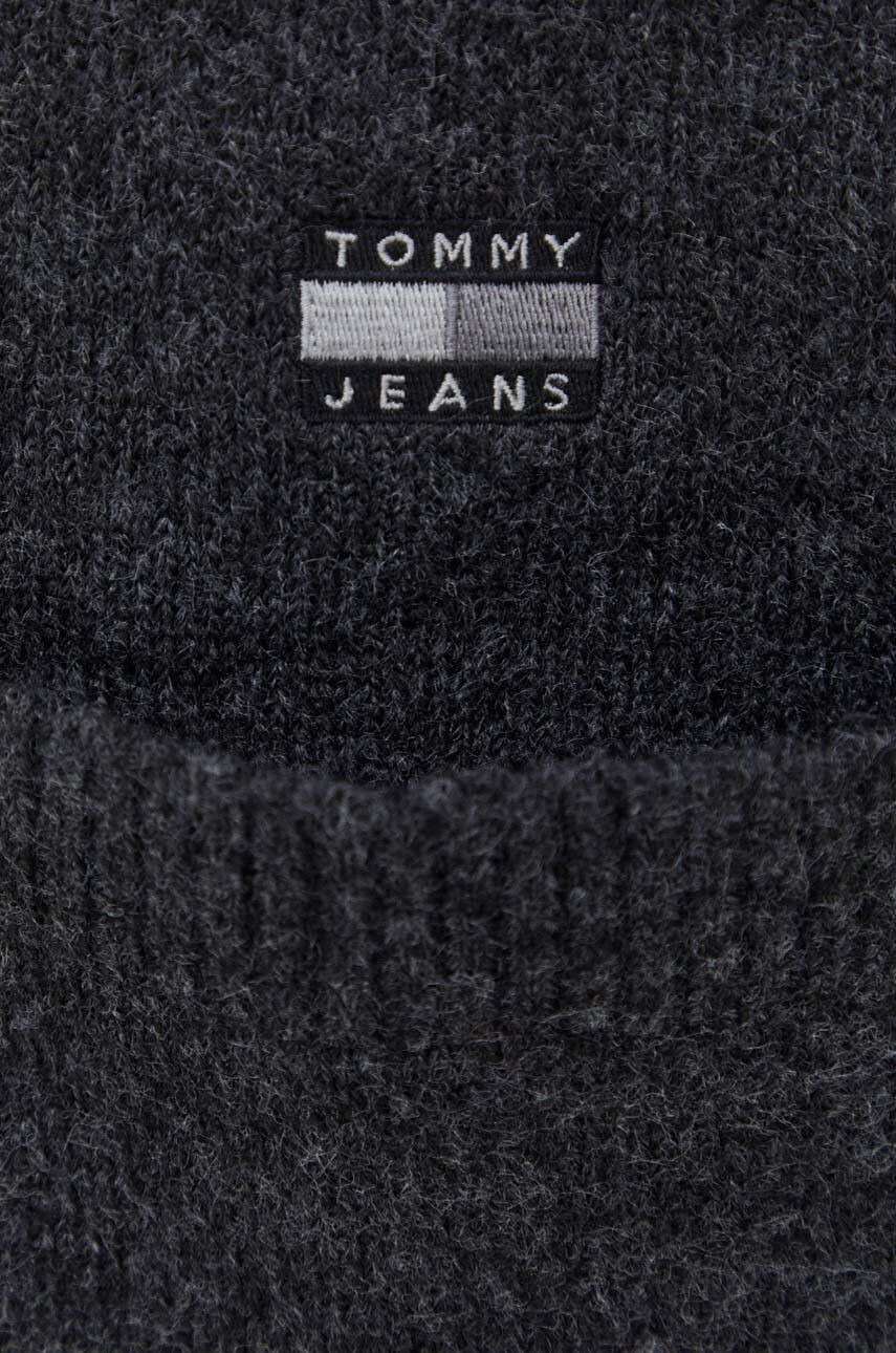 Tommy Jeans Kardigán pánsky čierna farba - Pepit.sk