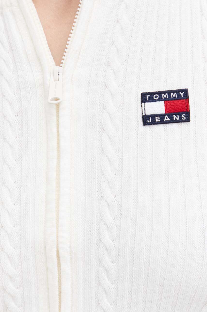 Tommy Jeans Kardigán dámsky béžová farba tenký - Pepit.sk