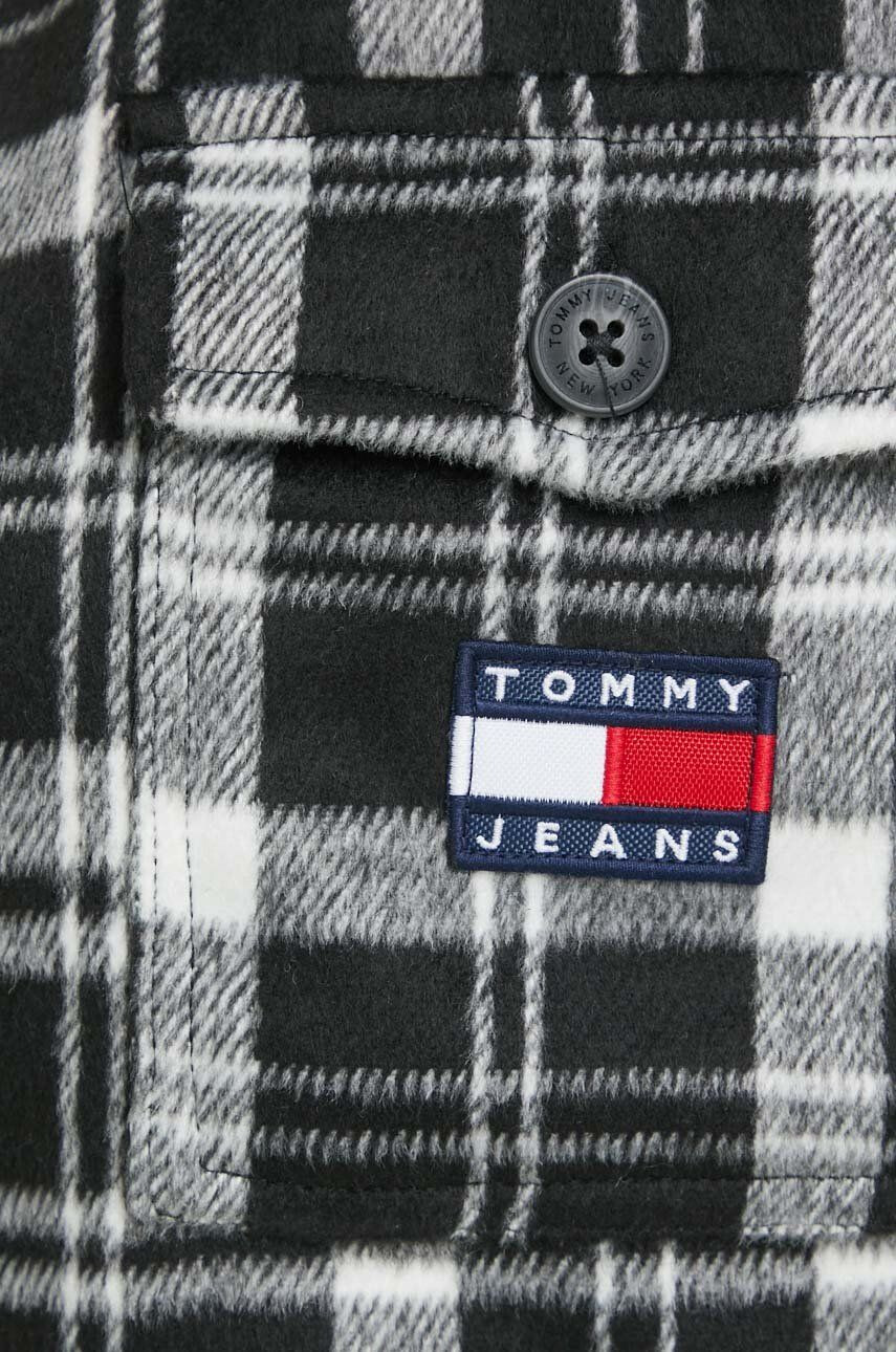 Tommy Jeans Košeľa dámska čierna farba voľný strih s klasickým golierom - Pepit.sk