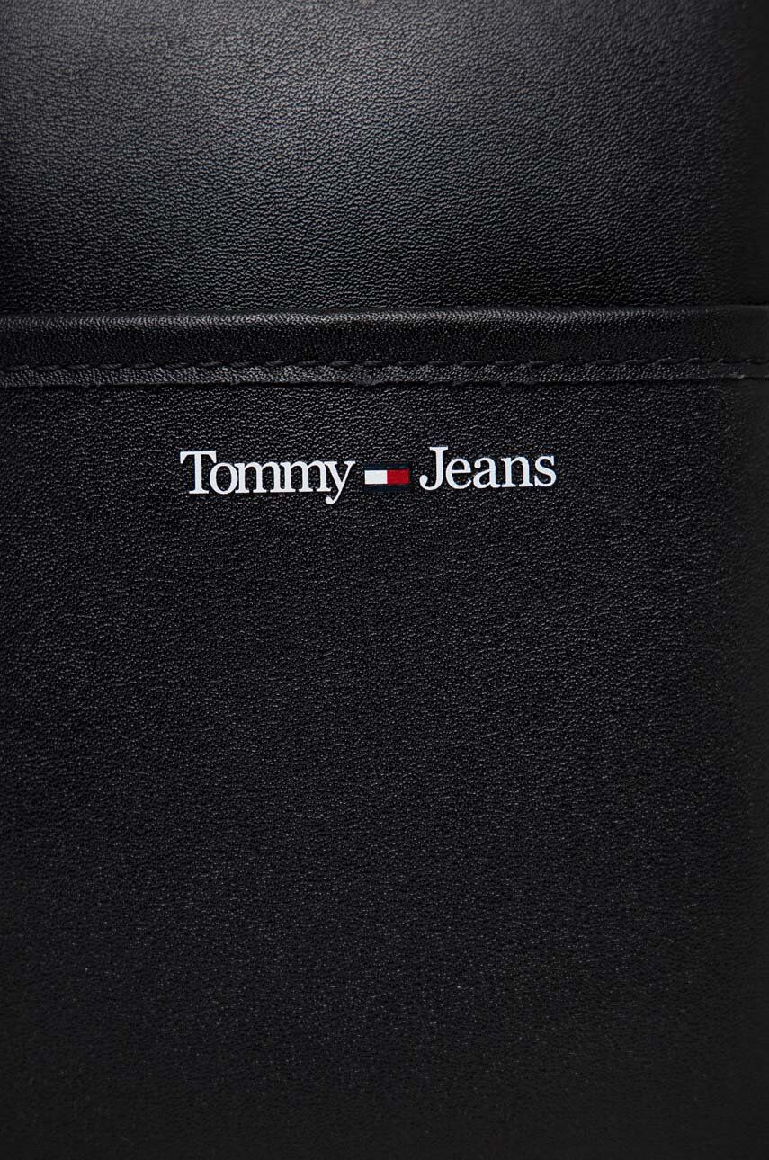 Tommy Jeans Kožené puzdro na mobil čierna farba - Pepit.sk