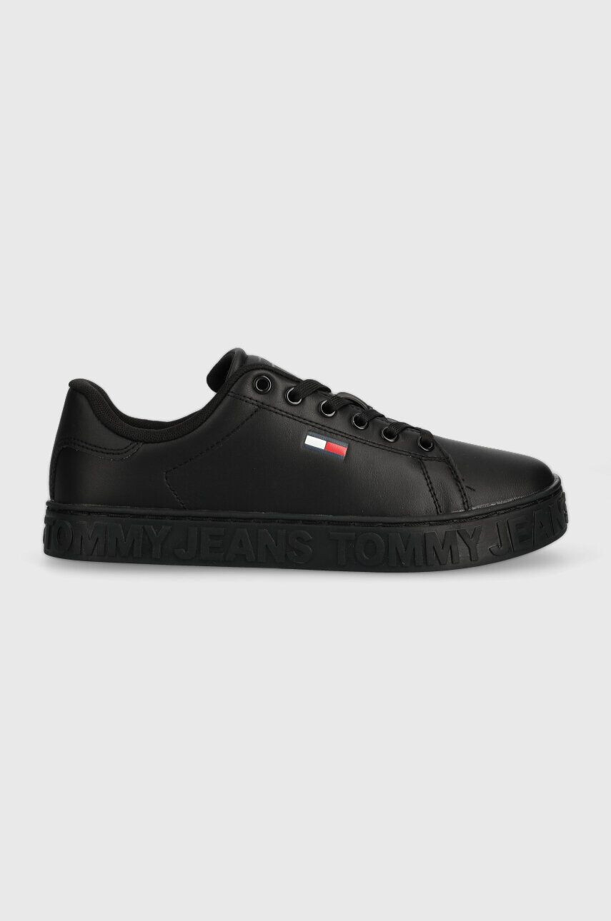 Tommy Jeans Kožené tenisky COOL SNEAKER čierna farba EN0EN02042 - Pepit.sk