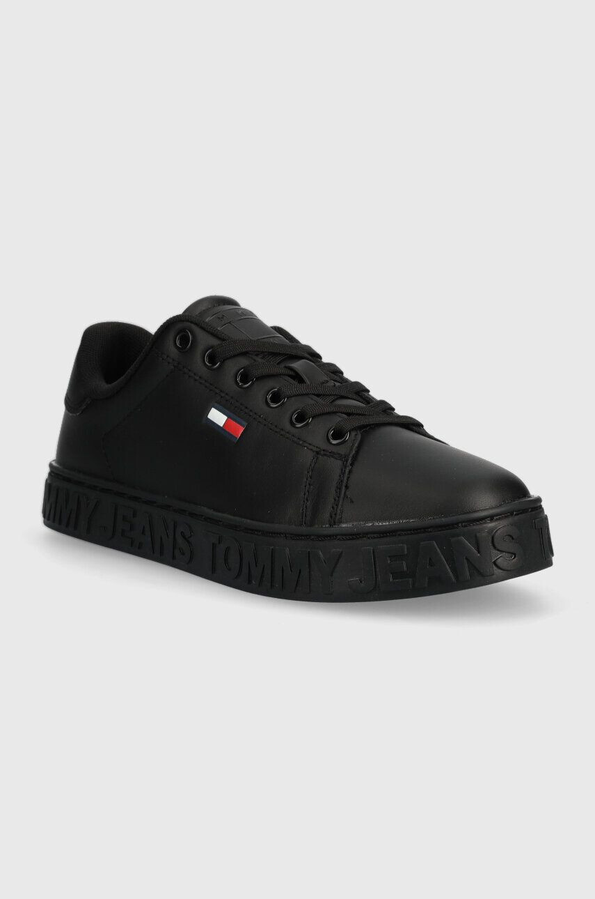 Tommy Jeans Kožené tenisky COOL SNEAKER čierna farba EN0EN02042 - Pepit.sk