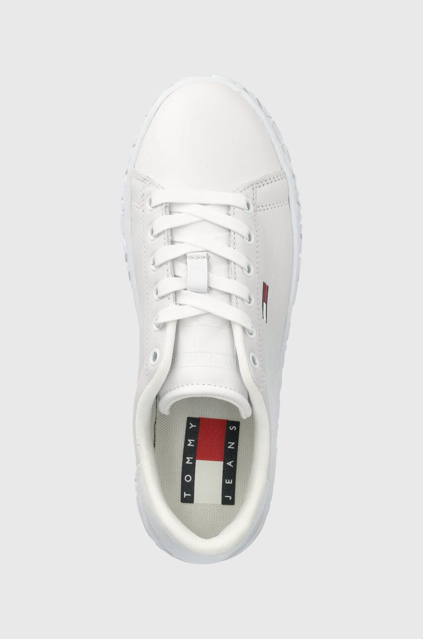 Tommy Jeans Kožené tenisky Cool Sneaker Ess biela farba - Pepit.sk