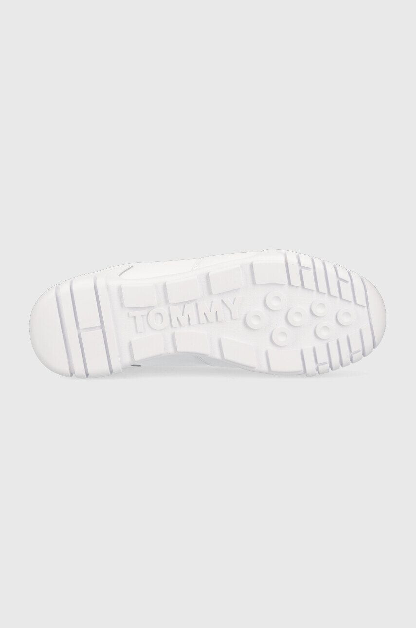 Tommy Jeans Kožené tenisky Retro Leather Cupsole Tjm Ess biela farba - Pepit.sk