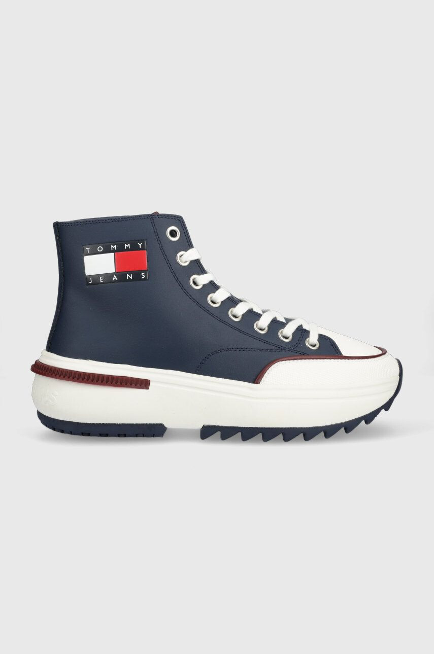 Tommy Jeans Kožené tenisky Tj Mens Cleat Run - Pepit.sk