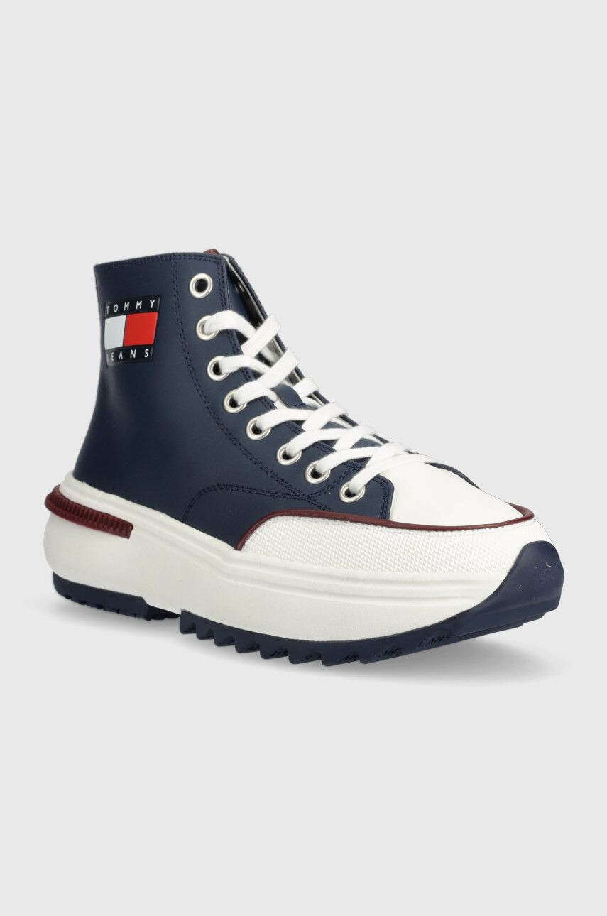 Tommy Jeans Kožené tenisky Tj Mens Cleat Run - Pepit.sk