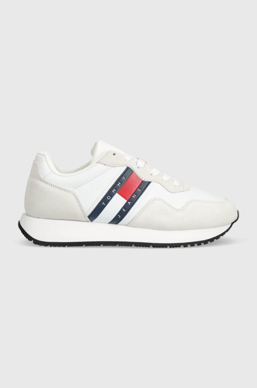 Tommy Jeans Kožené tenisky TJM MODERN RUNNER biela farba EM0EM01316 - Pepit.sk