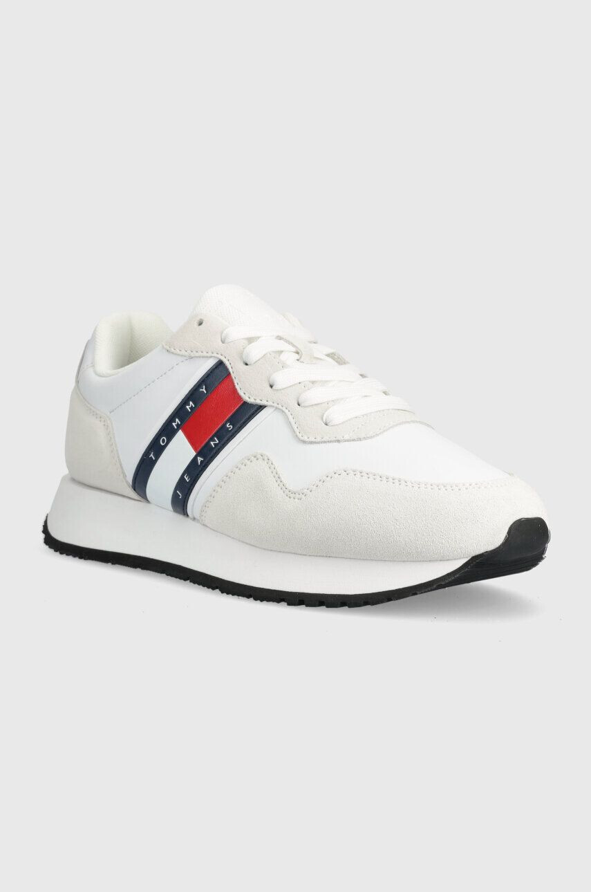 Tommy Jeans Kožené tenisky TJM MODERN RUNNER biela farba EM0EM01316 - Pepit.sk