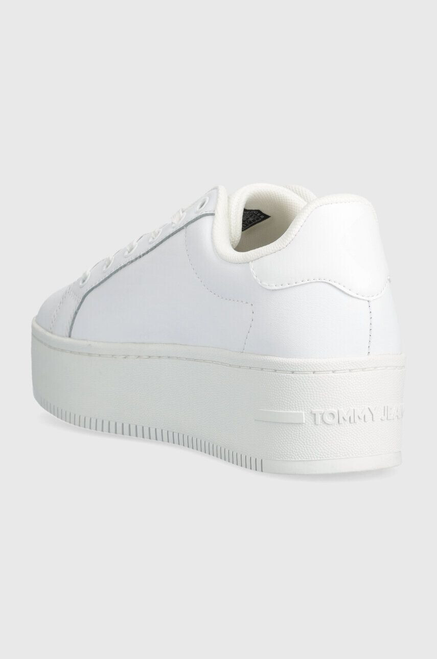 Tommy Jeans Kožené tenisky TJW FLATFORM ESS biela farba EN0EN02518 - Pepit.sk