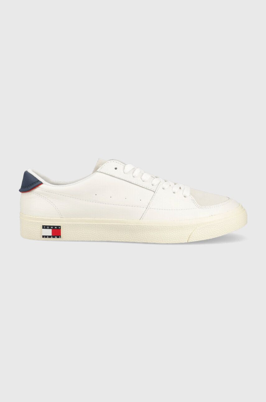 Tommy Jeans Kožené tenisky VULCANIZED ESS biela farba EM0EM01106 - Pepit.sk