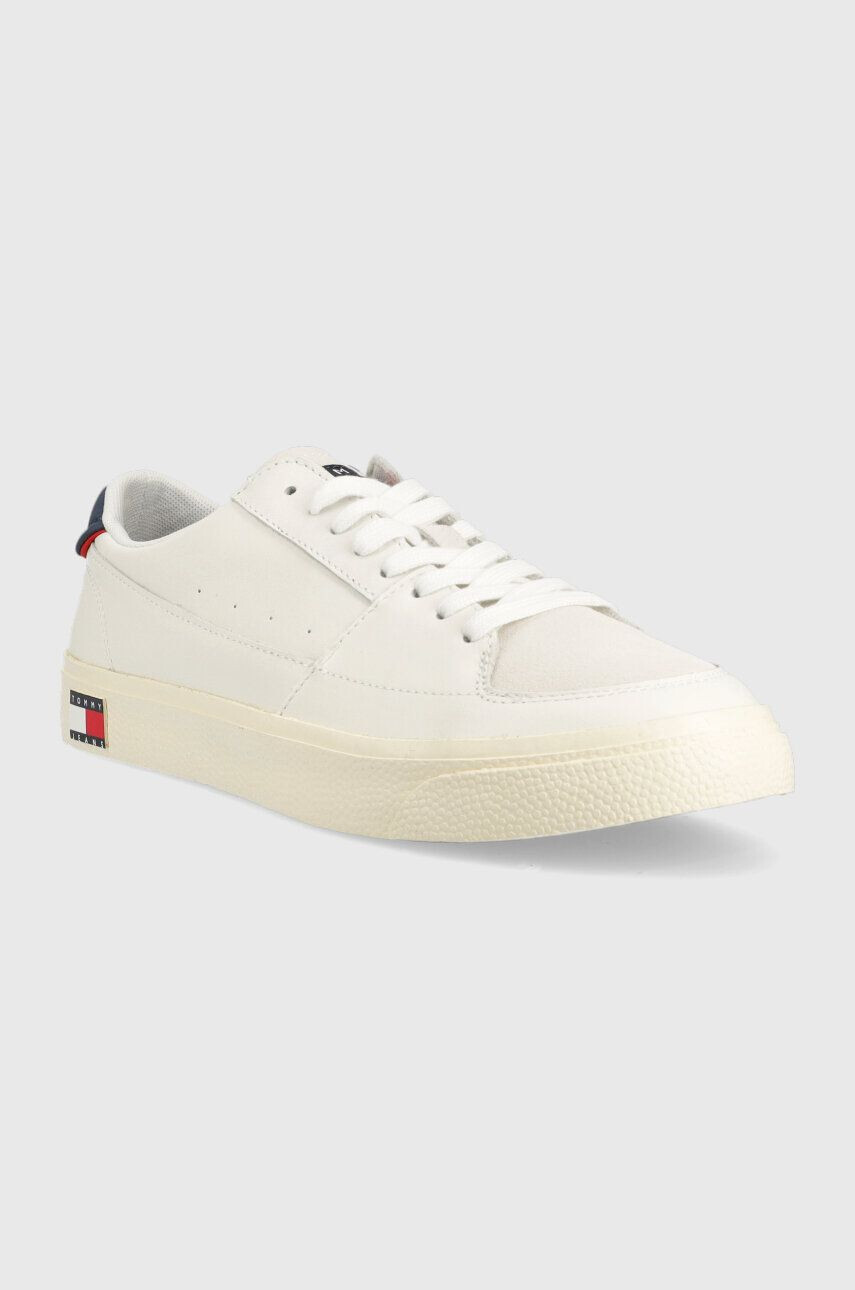 Tommy Jeans Kožené tenisky VULCANIZED ESS biela farba EM0EM01106 - Pepit.sk