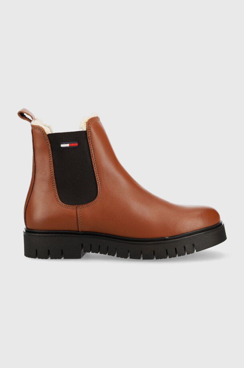 Tommy Jeans Kožené topánky chelsea Warmlined Chelsea Boot - Pepit.sk