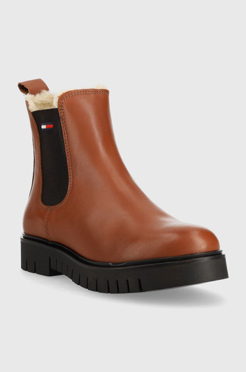 Tommy Jeans Kožené topánky chelsea Warmlined Chelsea Boot - Pepit.sk