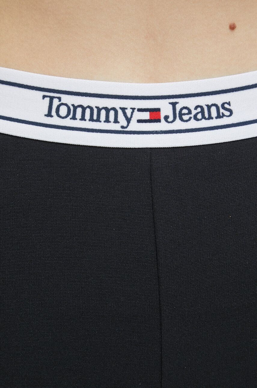 Tommy Jeans Legíny dámske čierna farba jednofarebné - Pepit.sk