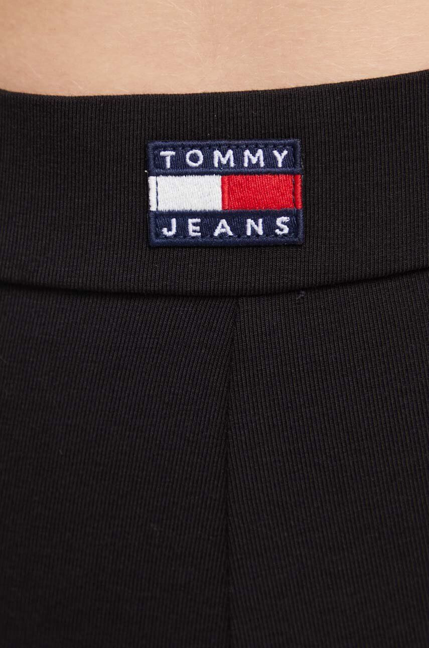 Tommy Jeans Legíny dámske čierna farba jednofarebné - Pepit.sk