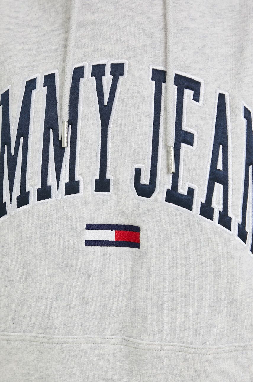 Tommy Jeans Mikina dámska šedá farba s nášivkou - Pepit.sk