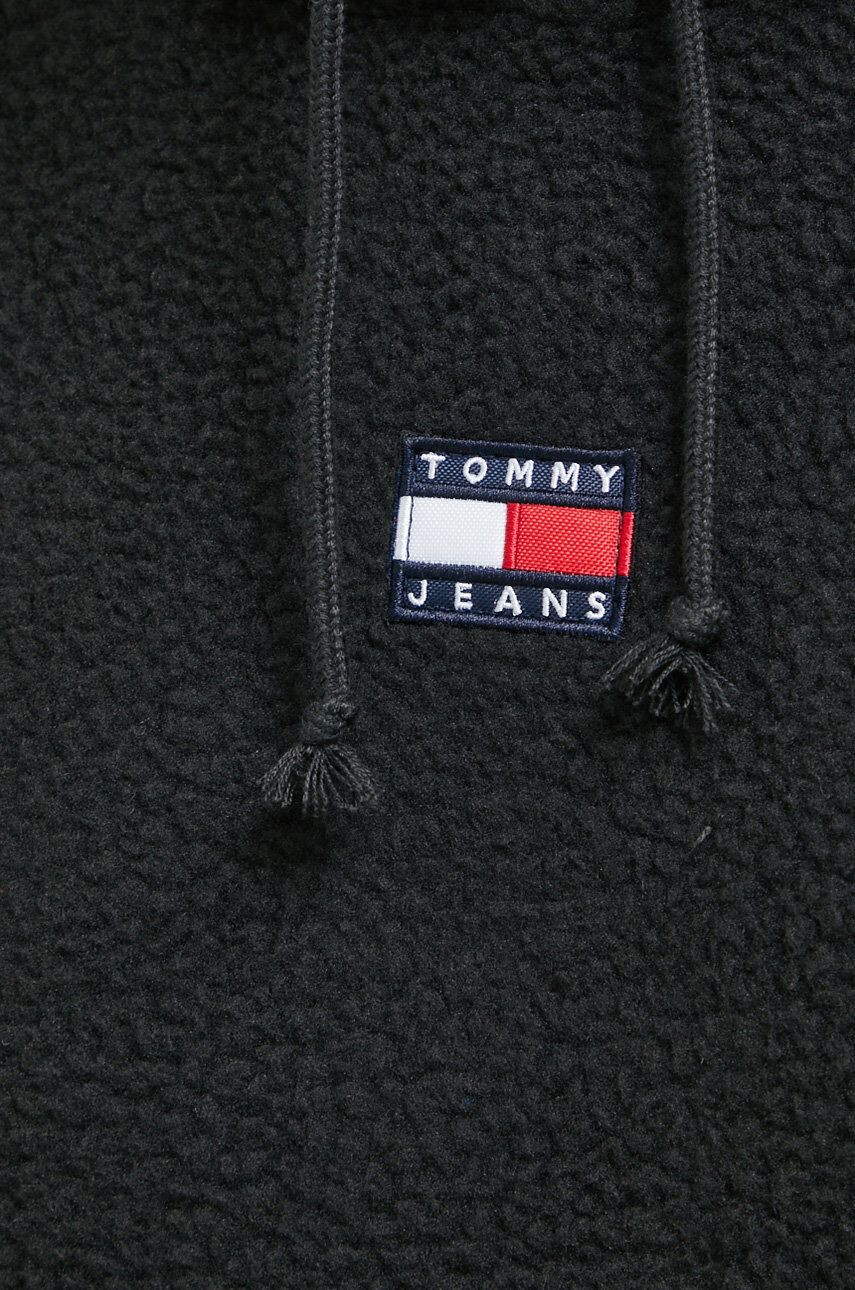 Tommy Jeans Mikina dámska čierna farba s kapucňou jednofarebná - Pepit.sk