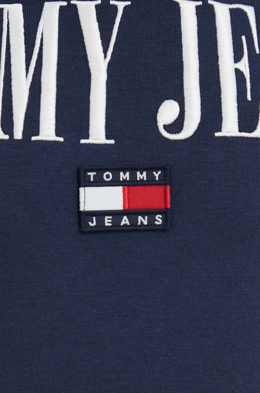 Tommy Jeans Mikina dámska tmavomodrá farba s kapucňou s nášivkou - Pepit.sk