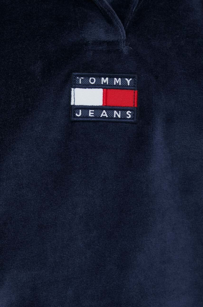 Tommy Jeans mikina dámska tmavomodrá farba s nášivkou - Pepit.sk