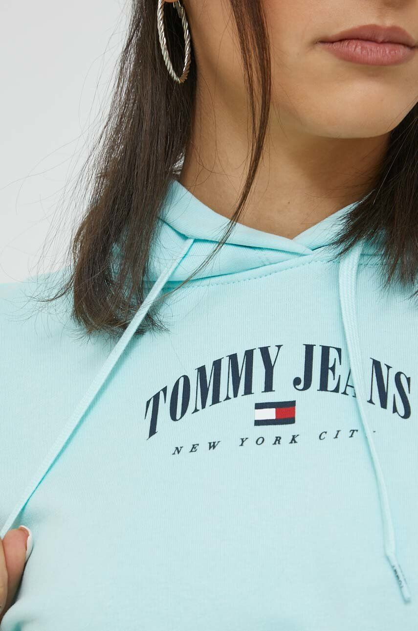 Tommy Jeans Mikina dámska biela farba s kapucňou jednofarebná - Pepit.sk