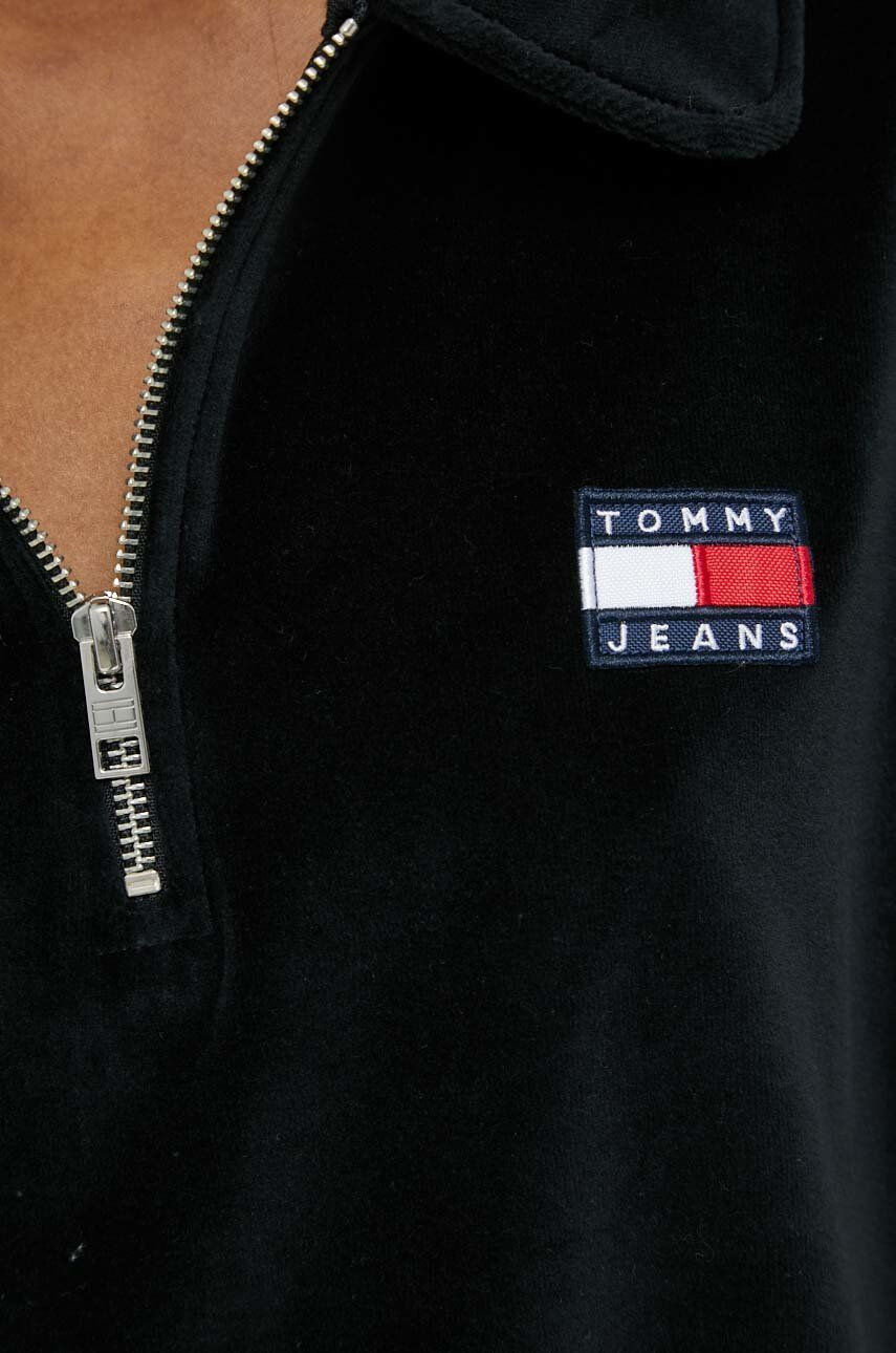 Tommy Jeans Mikina dámska čierna farba jednofarebná - Pepit.sk