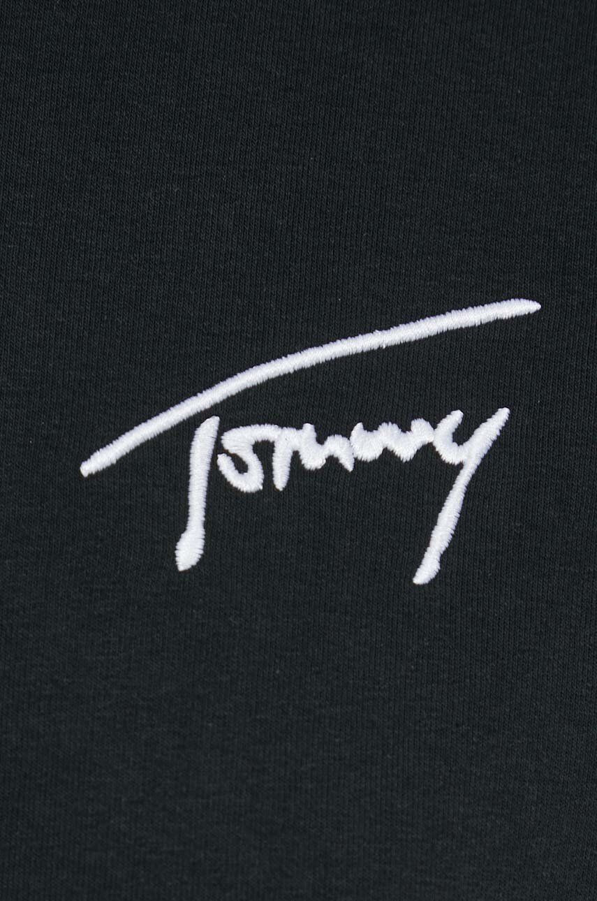 Tommy Jeans Mikina dámska čierna farba s kapucňou jednofarebná - Pepit.sk