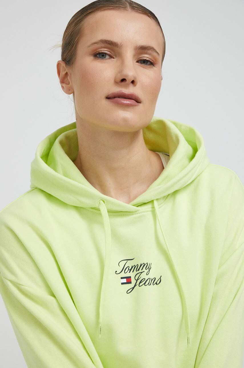 Tommy Jeans Mikina dámska tmavomodrá farba s kapucňou s nášivkou - Pepit.sk