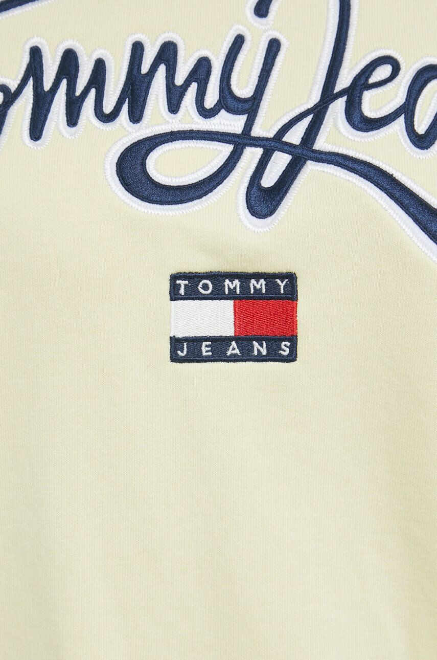 Tommy Jeans Mikina dámska žltá farba s nášivkou - Pepit.sk