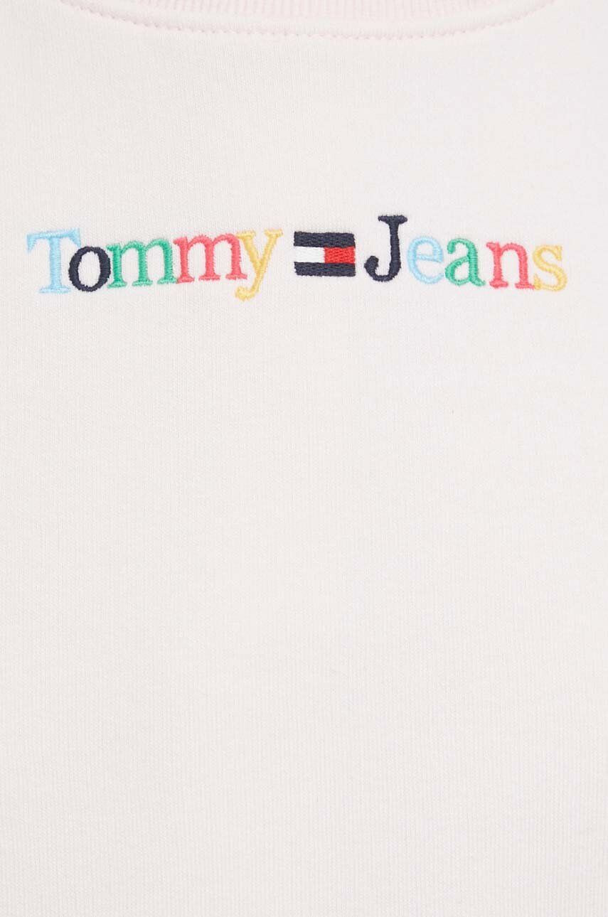 Tommy Jeans Mikina dámska ružová farba s nášivkou - Pepit.sk