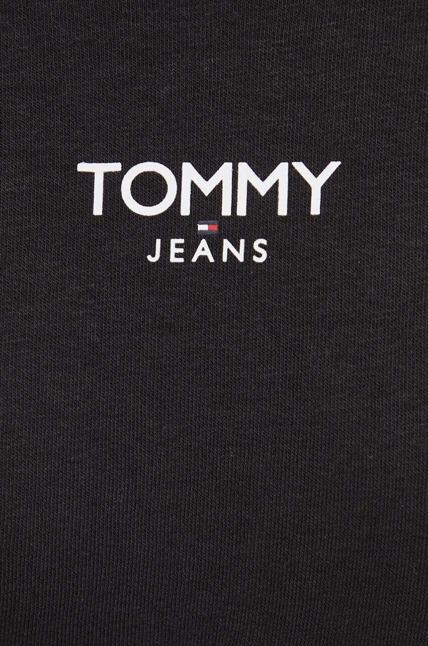 Tommy Jeans Mikina dámska čierna farba s potlačou - Pepit.sk