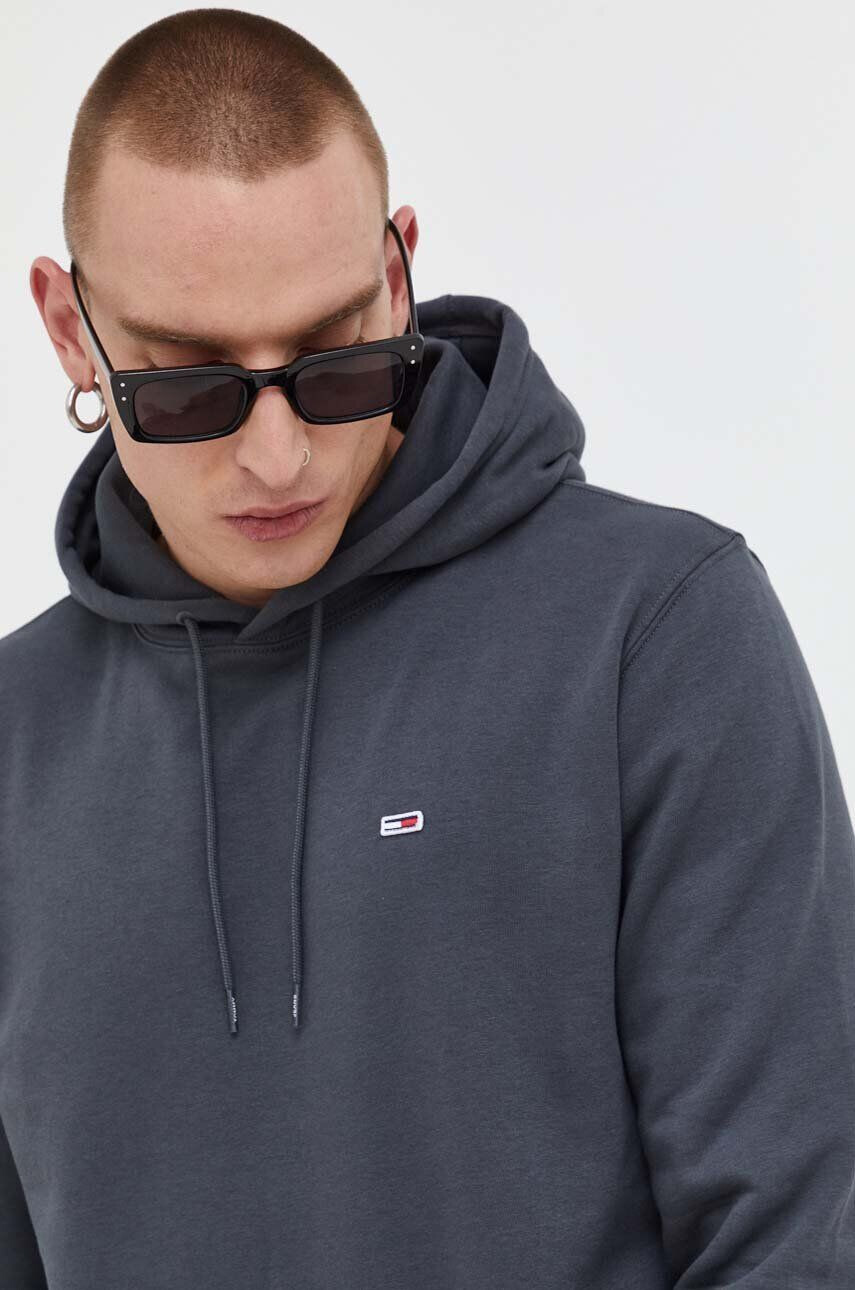 Tommy Jeans Mikina dámska tmavomodrá farba s kapucňou s potlačou - Pepit.sk