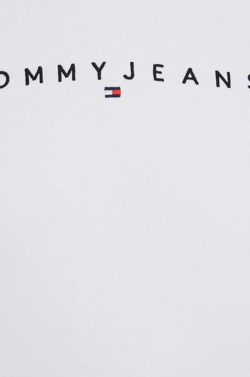 Tommy Jeans Mikina dámska biela farba s kapucňou s nášivkou - Pepit.sk