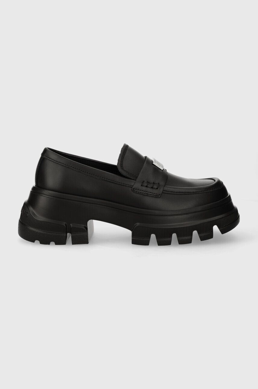 Tommy Jeans Mokasíny TJW CHUNKY LOAFER dámske čierna farba na platforme EN0EN02504 - Pepit.sk