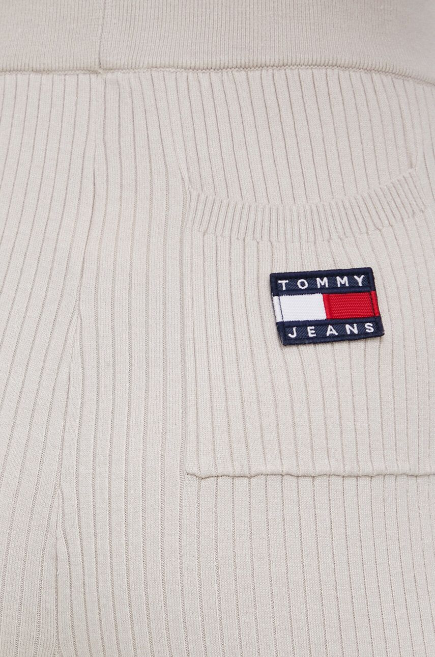 Tommy Jeans Nohavice dámske béžová farba jednofarebné - Pepit.sk