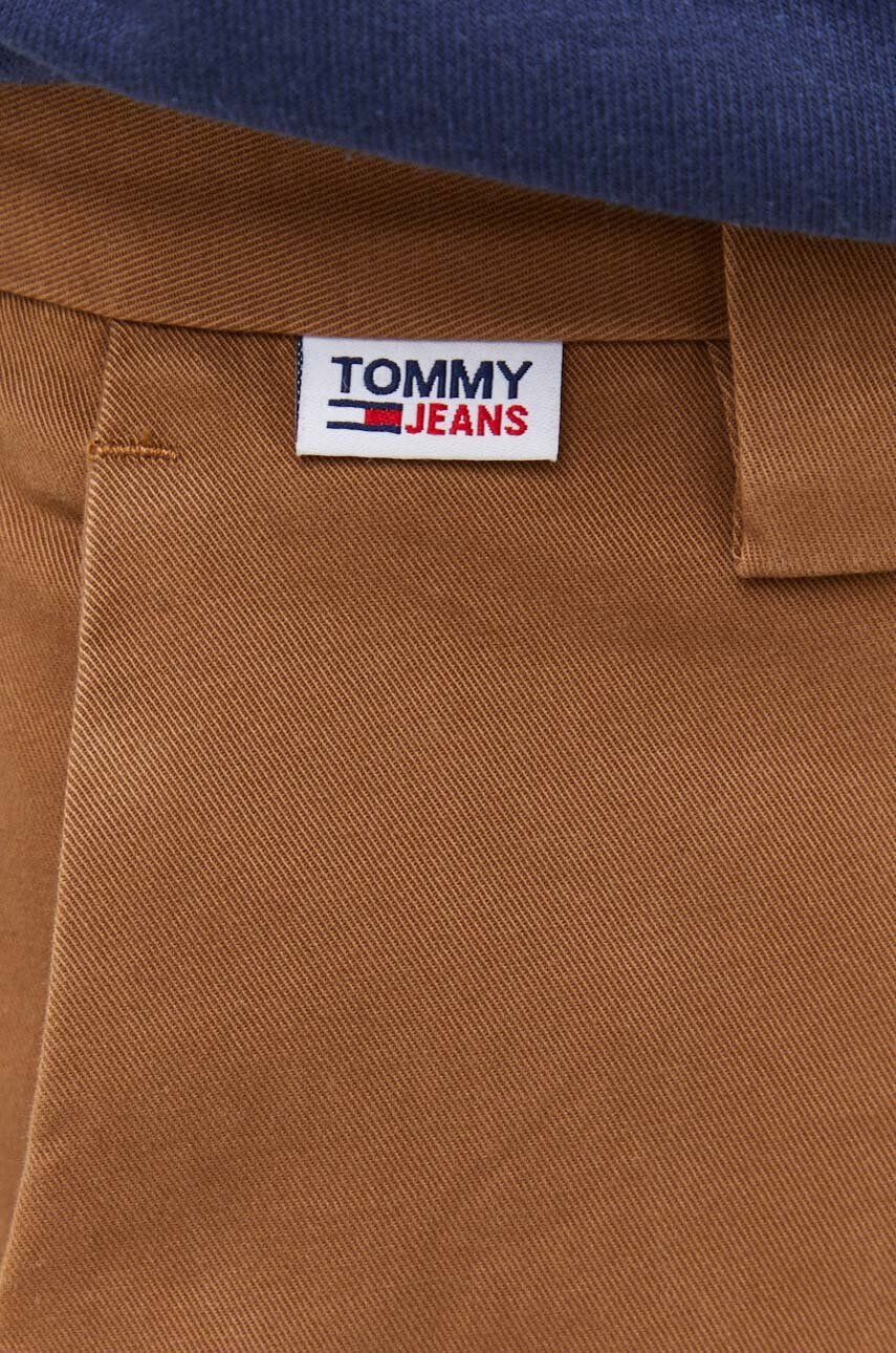 Tommy Jeans Nohavice dámske čierna farba široké stredne vysoký pás - Pepit.sk