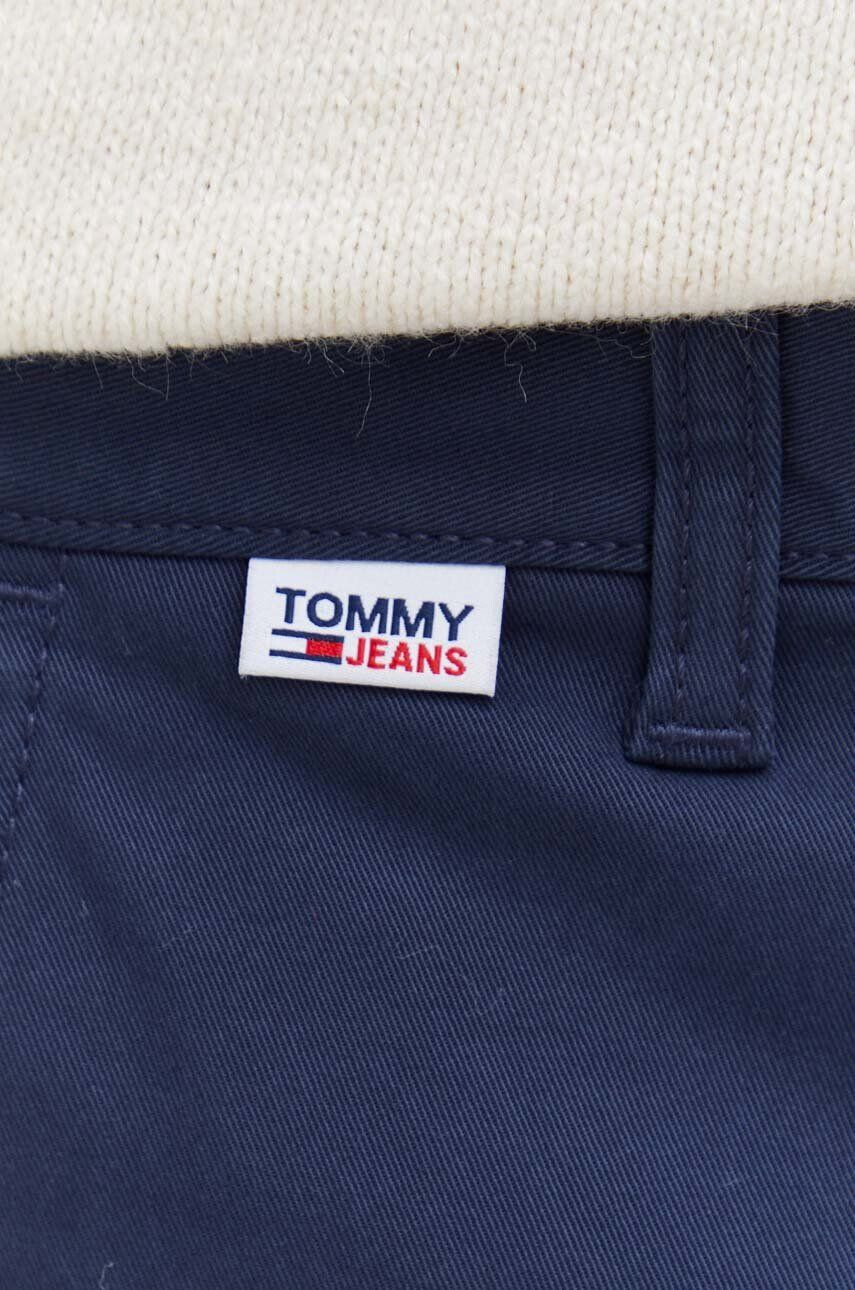 Tommy Jeans Nohavice dámske čierna farba široké vysoký pás - Pepit.sk