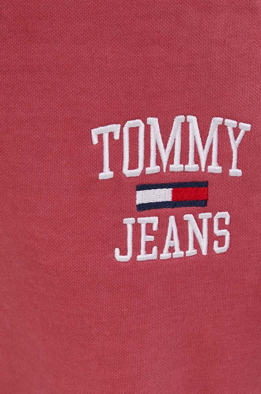 Tommy Jeans Nohavice dámske ružová farba jednofarebné - Pepit.sk