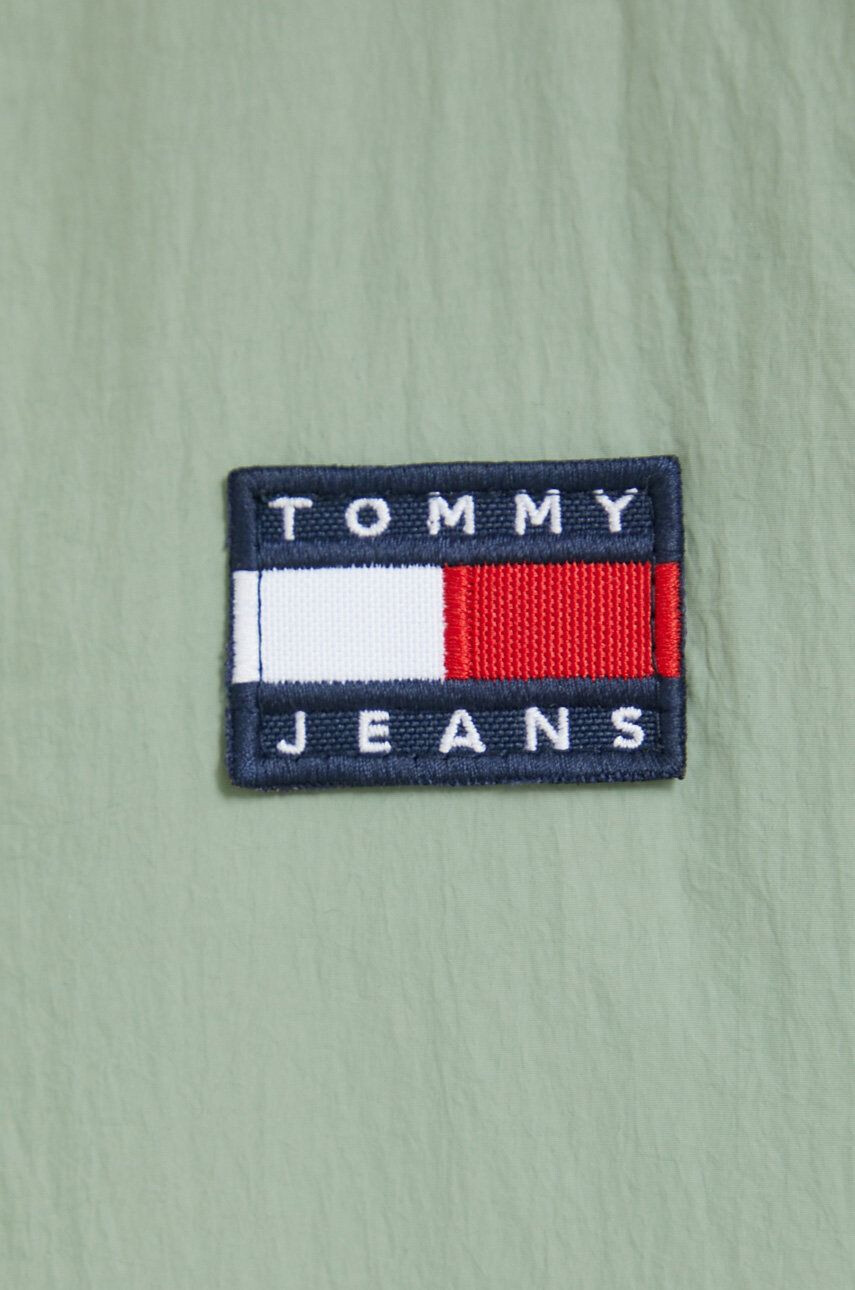 Tommy Jeans Obojstranná vesta dámsky zelená farba prechodný - Pepit.sk